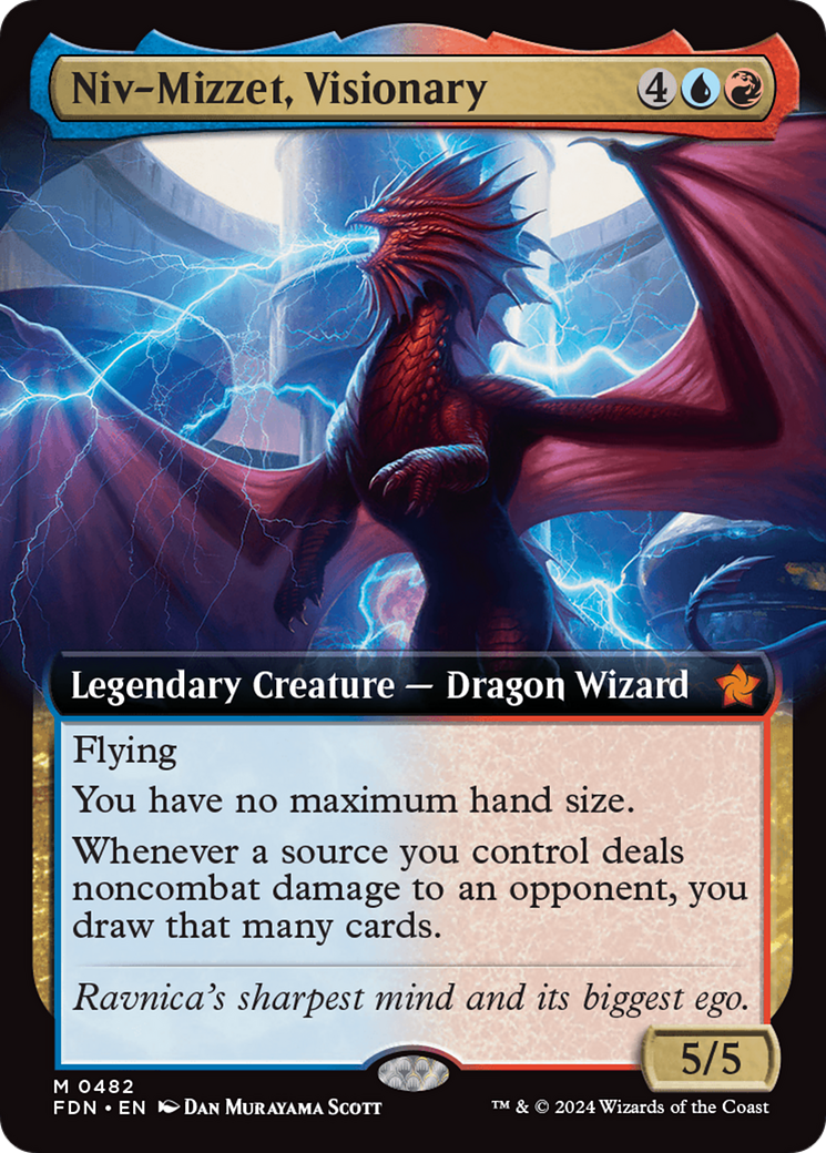 Niv-Mizzet, Visionary (Extended Art) [Foundations] | Local Legends