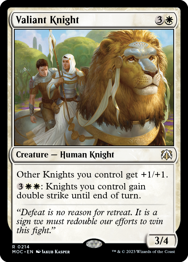 Valiant Knight [March of the Machine Commander] | Golgari Games