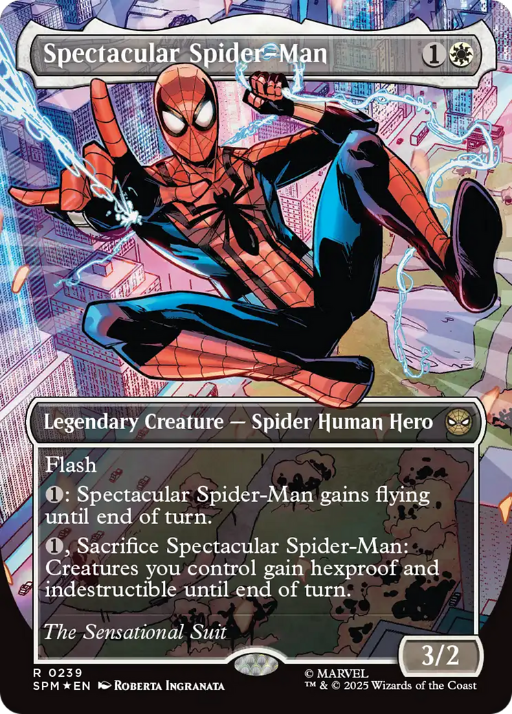 Spectacular Spider-Man (0239) (Borderless) (Textured Foil) [Marvel's Spider-Man] | Local Legends