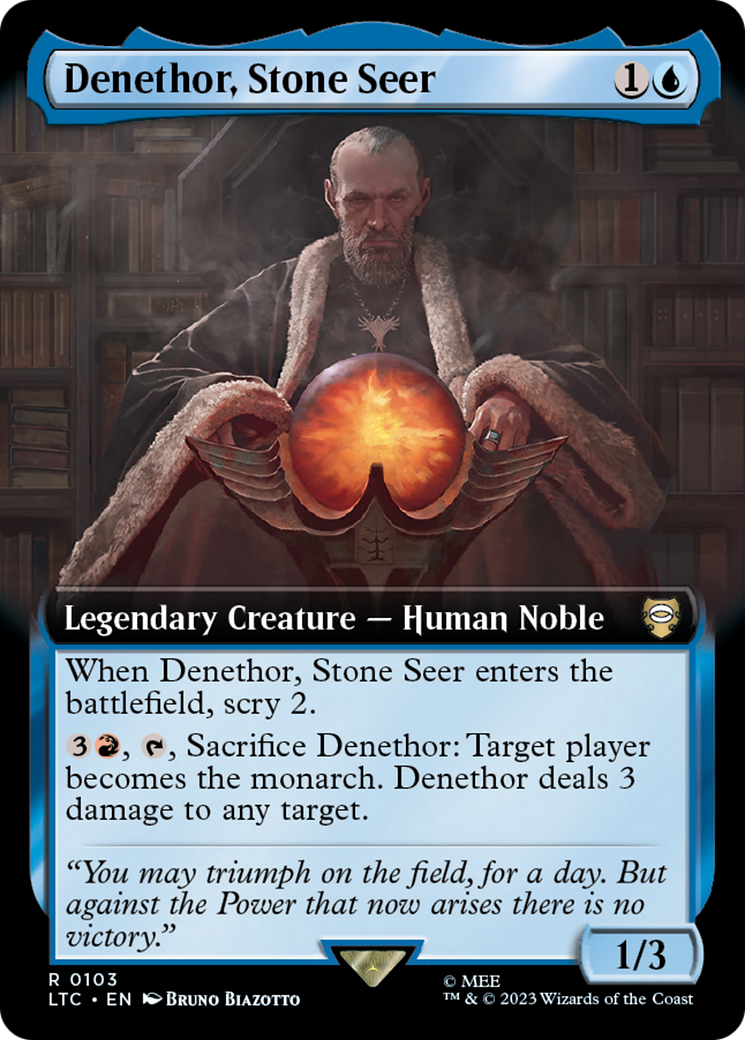 Denethor, Stone Seer (Extended Art) [The Lord of the Rings: Tales of Middle-Earth Commander] | Golgari Games