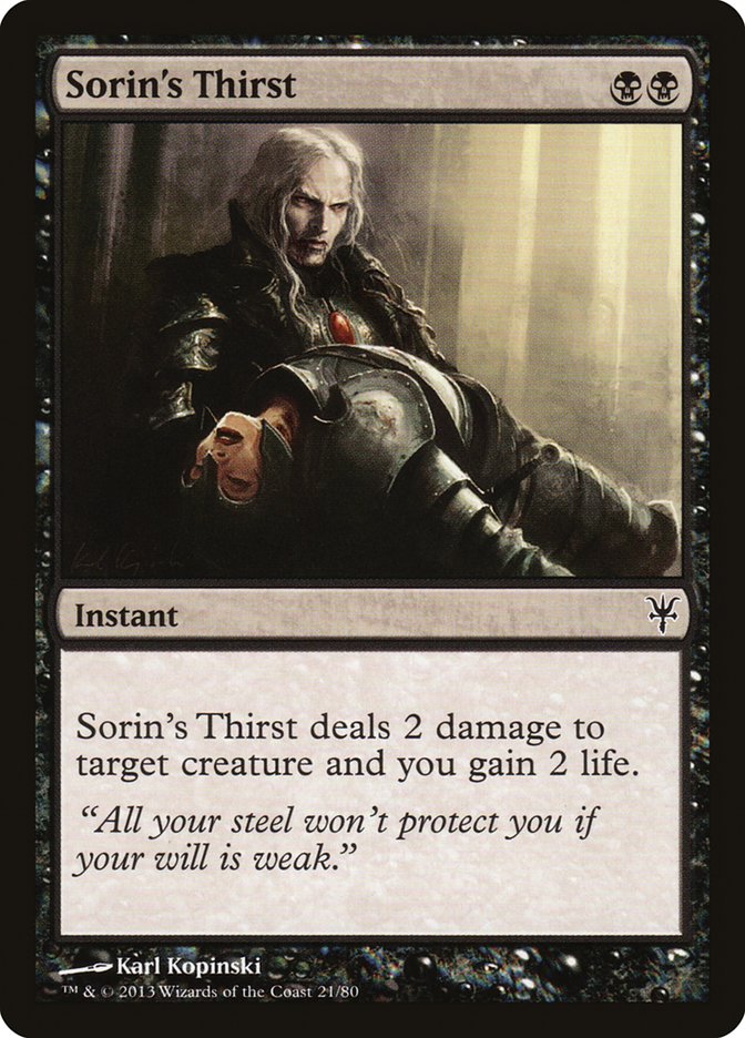 Sorin's Thirst [Duel Decks: Sorin vs. Tibalt] | Local Legends