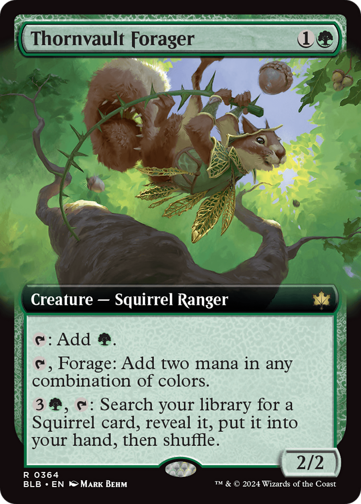 Thornvault Forager (Extended Art) [Bloomburrow] | Golgari Games