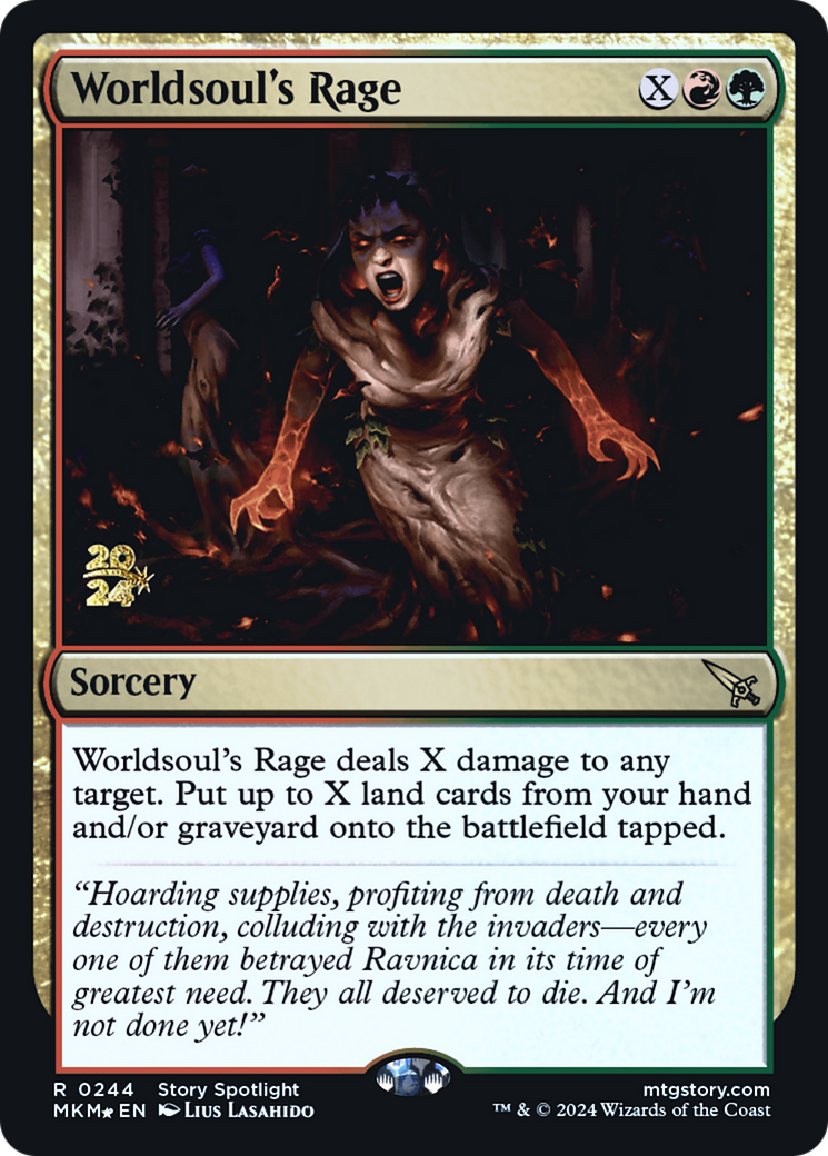 Worldsoul's Rage [Murders at Karlov Manor Prerelease Promos] | Golgari Games