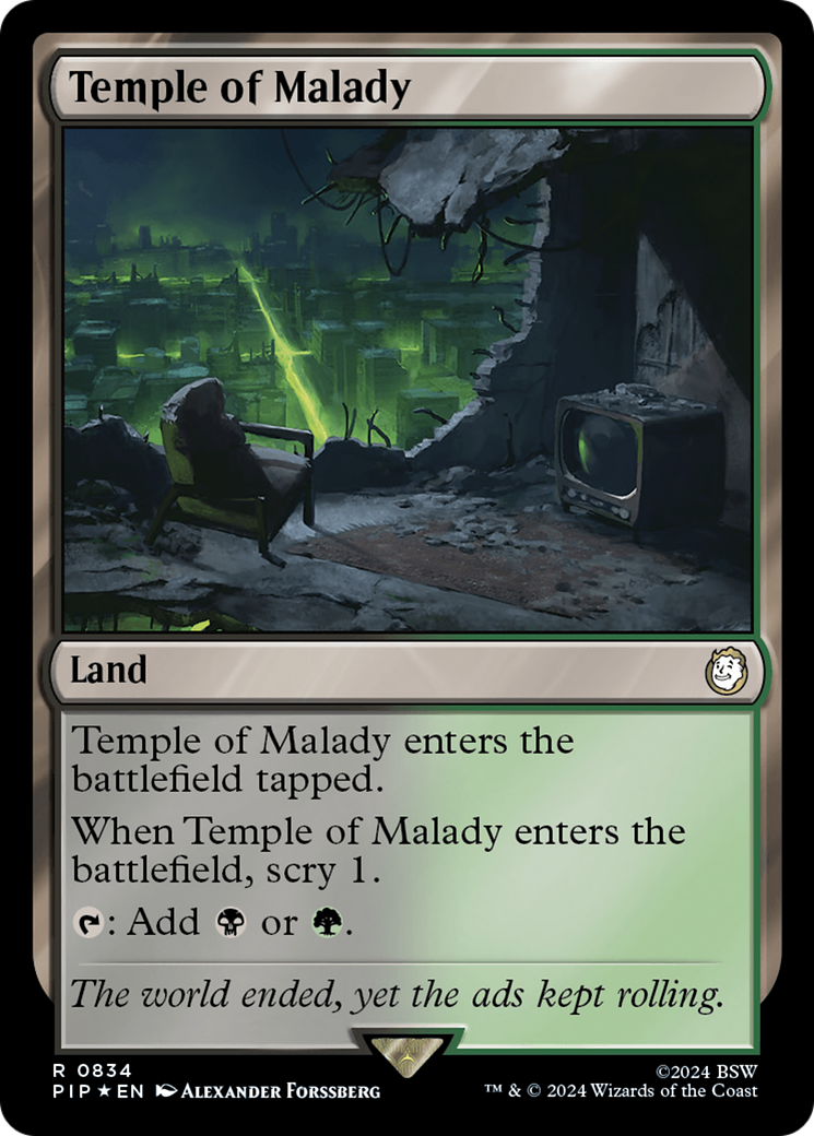 Temple of Malady (Surge Foil) [Fallout] | Local Legends