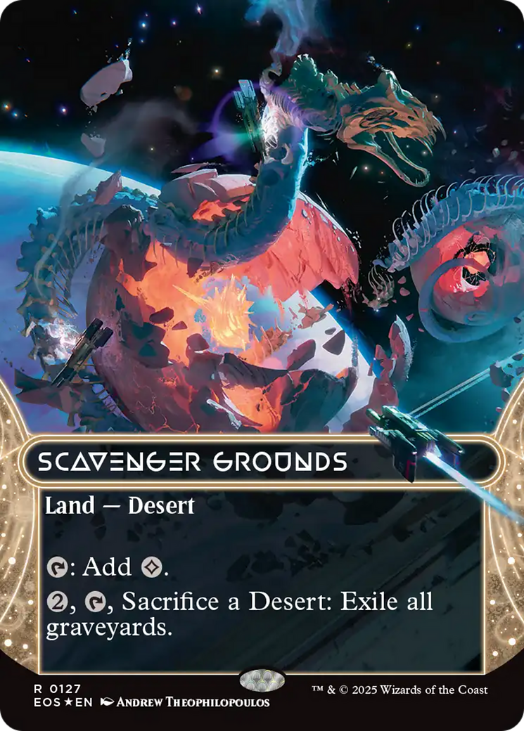 Scavenger Grounds (0127) (Borderless) (Galaxy Foil) [Edge of Eternities: Stellar Sights] | Local Legends