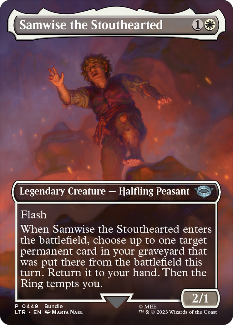 Samwise the Stouthearted (Borderless Alternate Art) [The Lord of the Rings: Tales of Middle-Earth] | Golgari Games