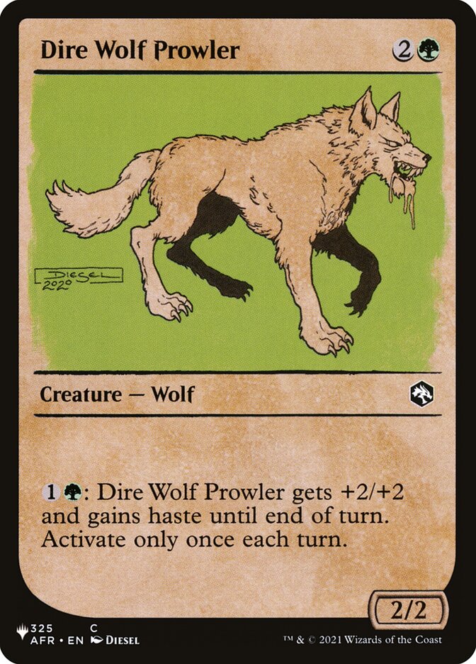 Dire Wolf Prowler (Showcase) [The List] | Golgari Games