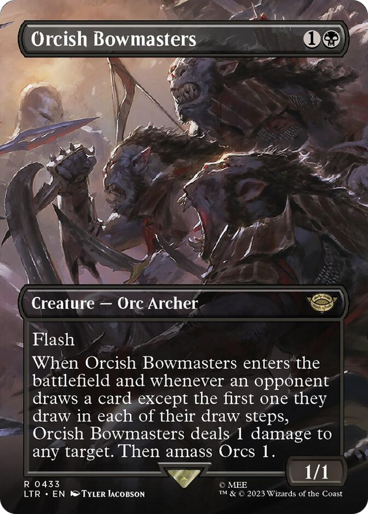 Orcish Bowmasters (Borderless Alternate Art) [The Lord of the Rings: Tales of Middle-Earth] | Local Legends