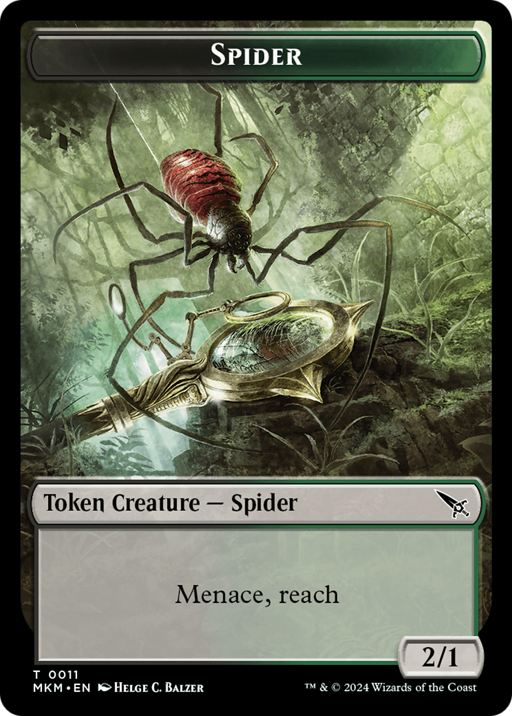 Thopter (0020) // Spider Double-Sided Token [Murders at Karlov Manor Tokens] | Golgari Games