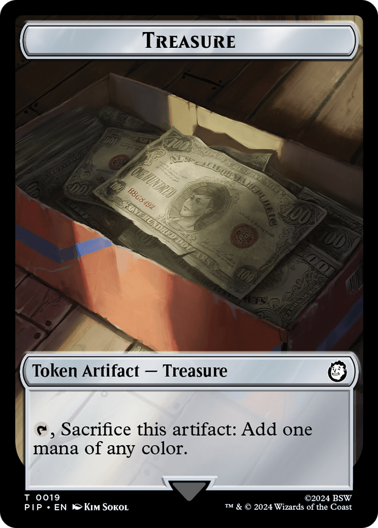 Treasure (0019) // Copy Double-Sided Token [Fallout Tokens] | Golgari Games