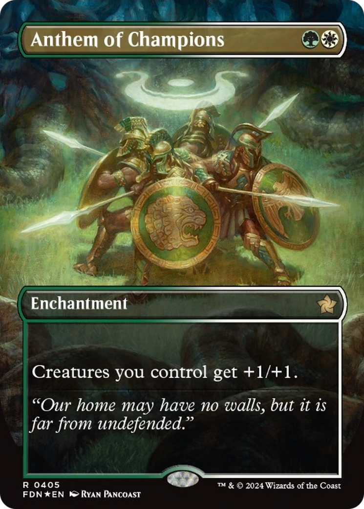 Anthem of Champions (Borderless Mana Foil) [Foundations] | Local Legends