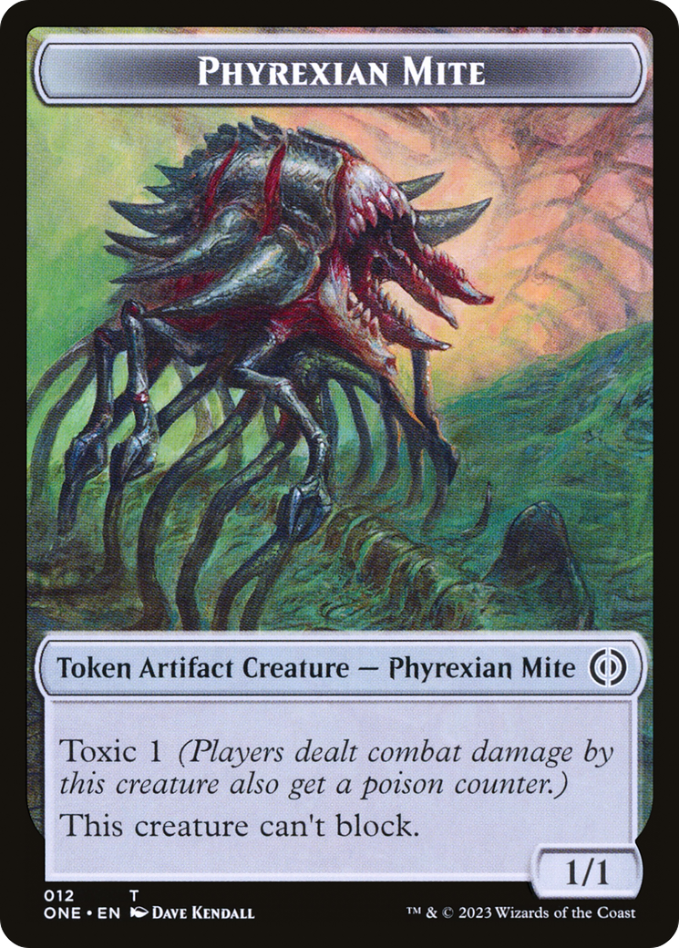 Phyrexian Mite (012) // Cat Double-Sided Token [Phyrexia: All Will Be One Tokens] | Local Legends