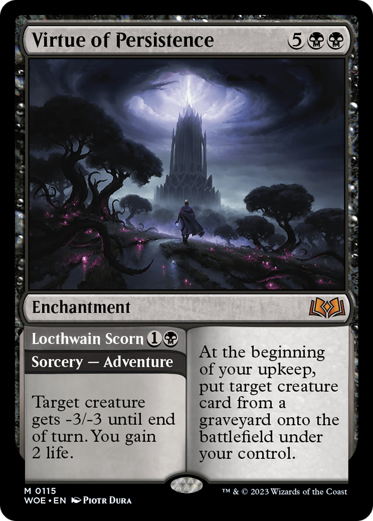 Virtue of Persistence // Locthwain Scorn [Wilds of Eldraine] | Local Legends