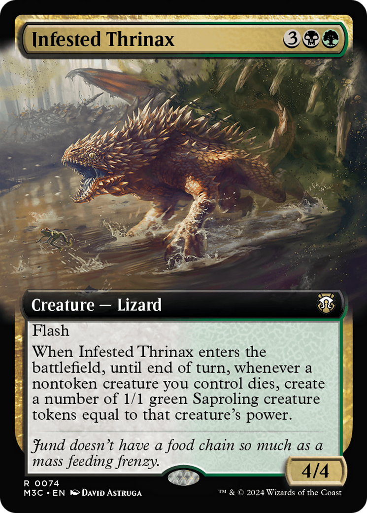 Infested Thrinax (Extended Art) [Modern Horizons 3 Commander] | Local Legends