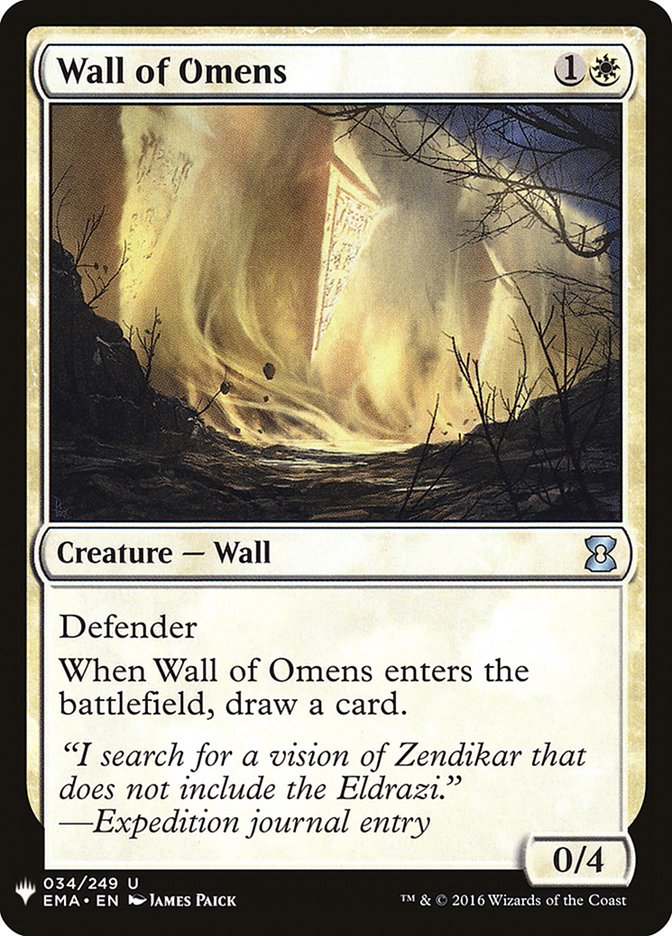 Wall of Omens [Mystery Booster] | Local Legends