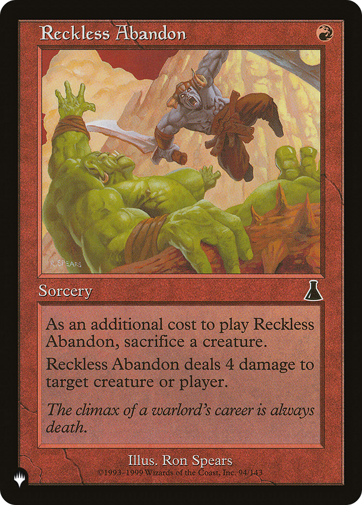 Reckless Abandon [The List] | Local Legends