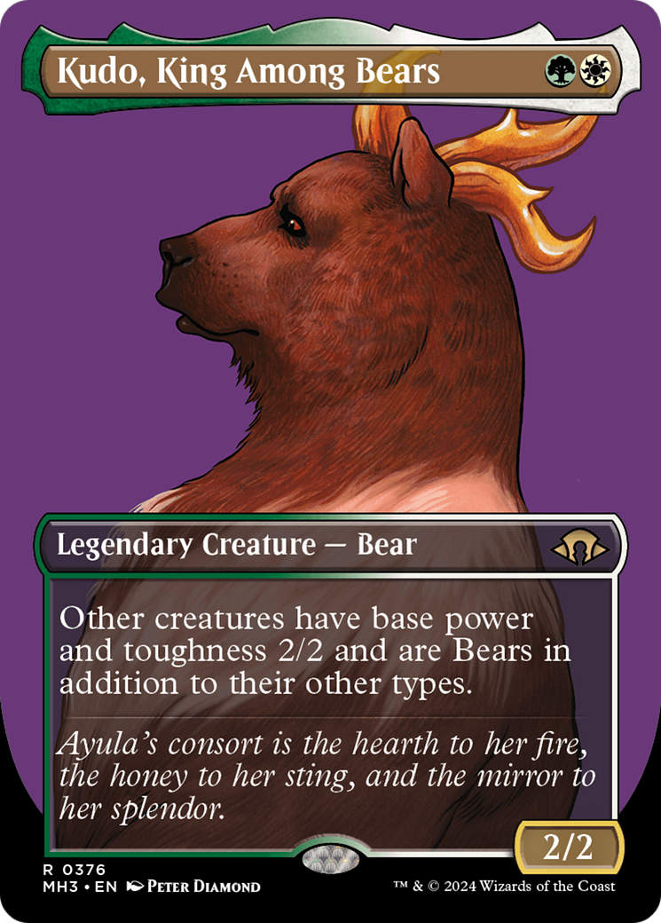 Kudo, King Among Bears (Borderless) [Modern Horizons 3] | Local Legends