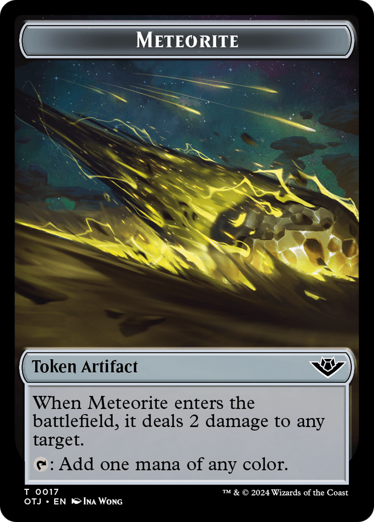 Treasure // Meteorite Double-Sided Token [Outlaws of Thunder Junction Tokens] | Local Legends