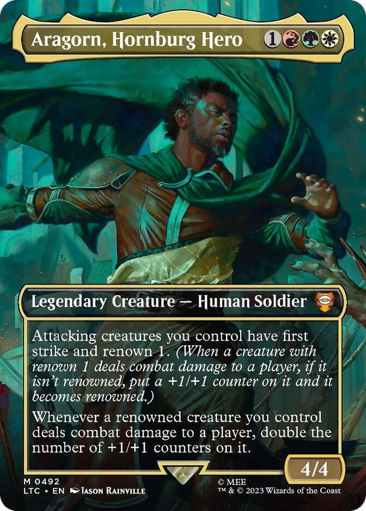 Aragorn, Hornburg Hero (Borderless) [The Lord of the Rings: Tales of Middle-Earth Commander] | Local Legends