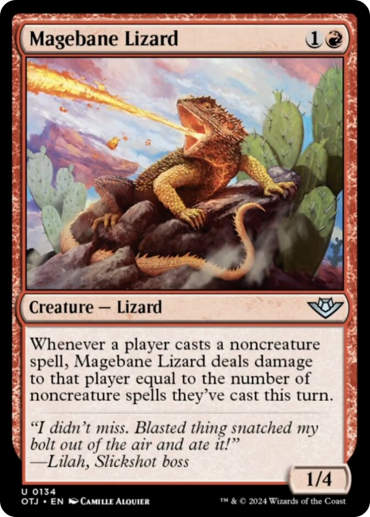 Magebane Lizard [Outlaws of Thunder Junction] | Local Legends