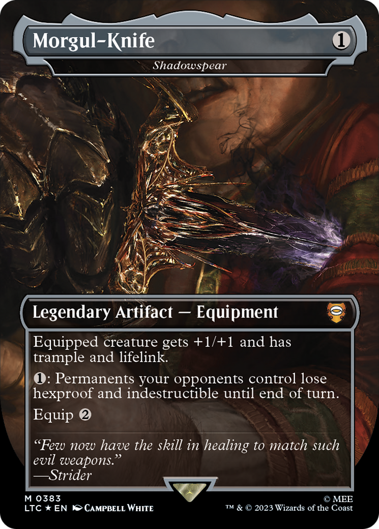Morgul-Knife - Shadowspear (Surge Foil) [The Lord of the Rings: Tales of Middle-Earth Commander] | Local Legends