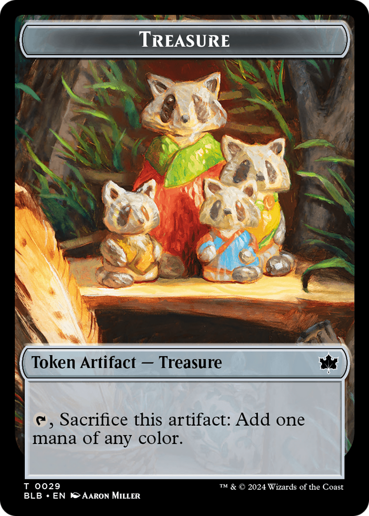 Squirrel // Treasure Double-Sided Token [Bloomburrow Tokens] | Golgari Games