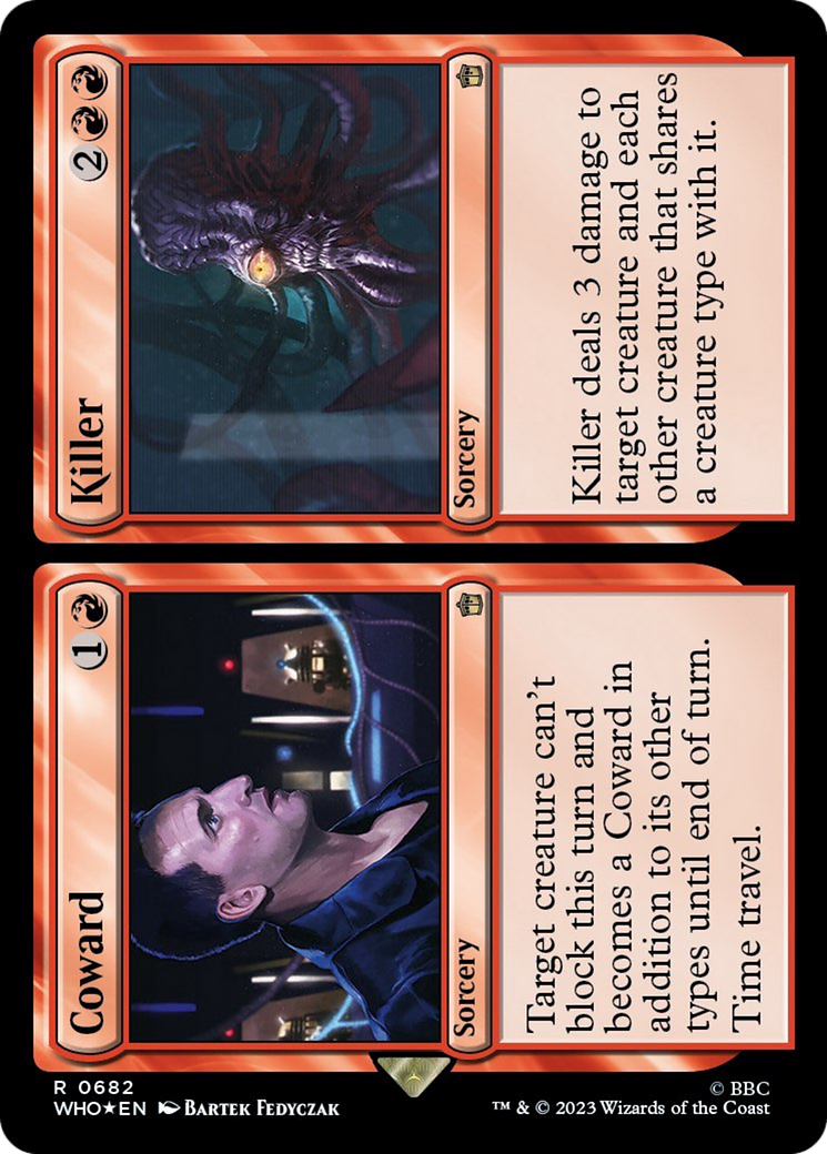 Coward // Killer (Surge Foil) [Doctor Who] | Local Legends