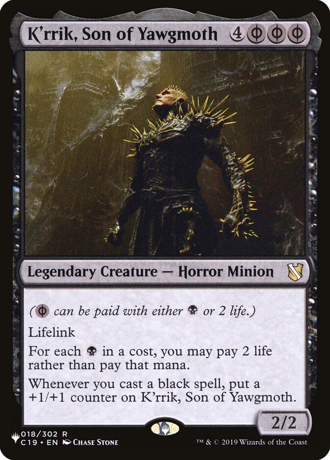 K'rrik, Son of Yawgmoth [The List] | Local Legends