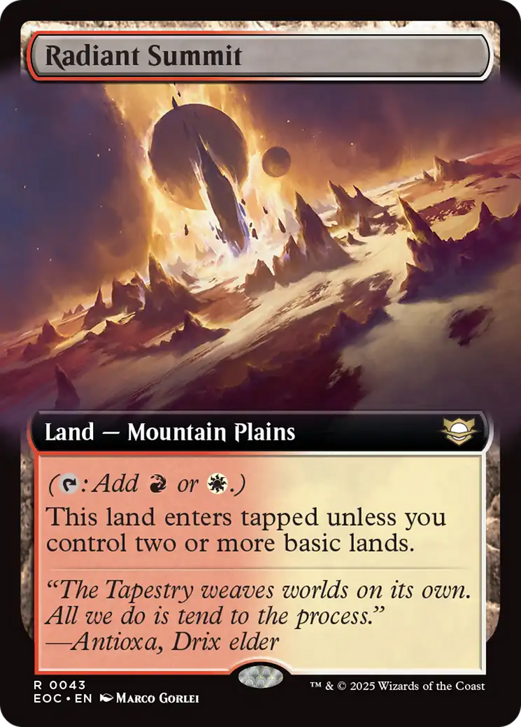 Radiant Summit (Extended Art) [Edge of Eternities Commander] | Local Legends