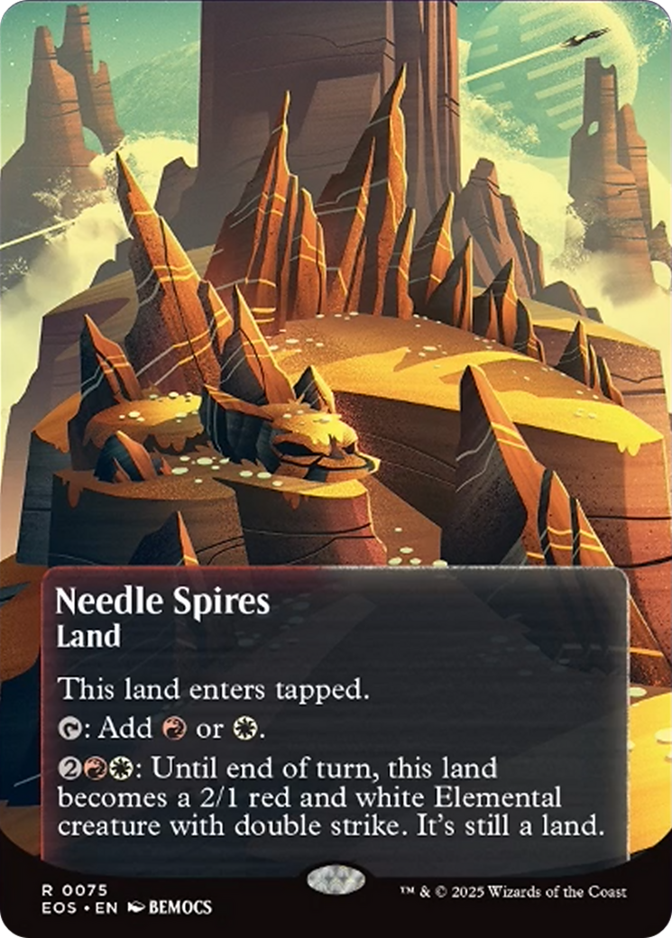 Needle Spires (0075) (Borderless) [Edge of Eternities: Stellar Sights] | Local Legends