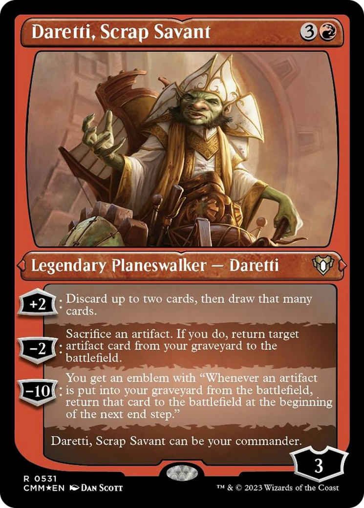 Daretti, Scrap Savant (Foil Etched) [Commander Masters] | Golgari Games