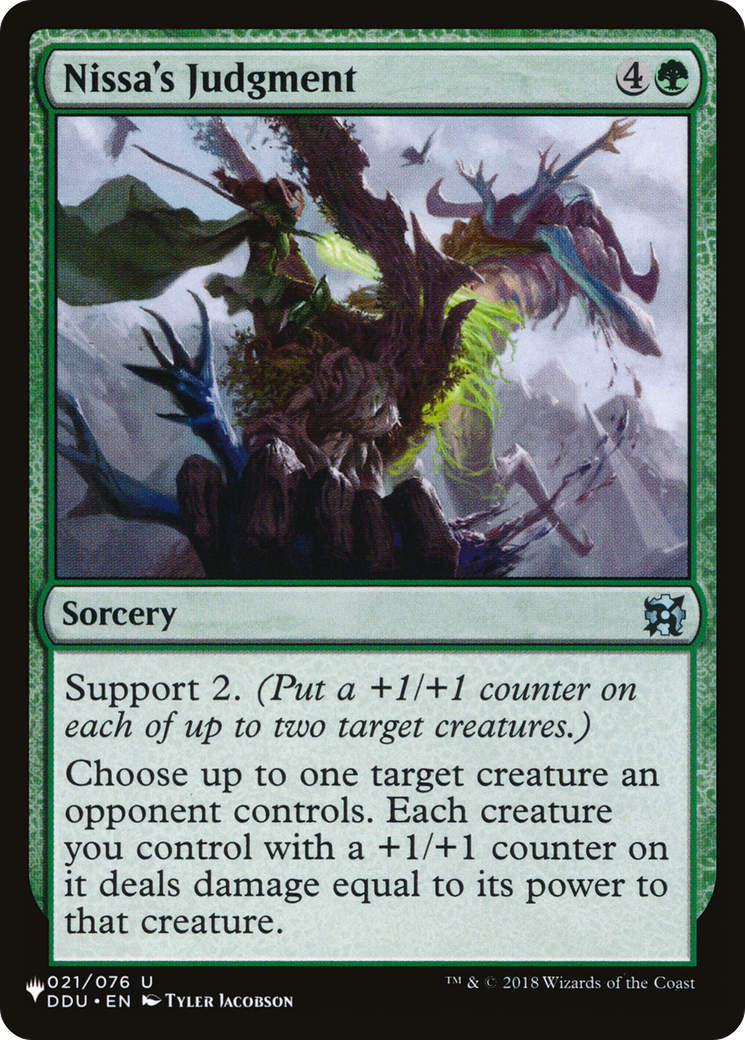 Nissa's Judgment [The List] | Local Legends