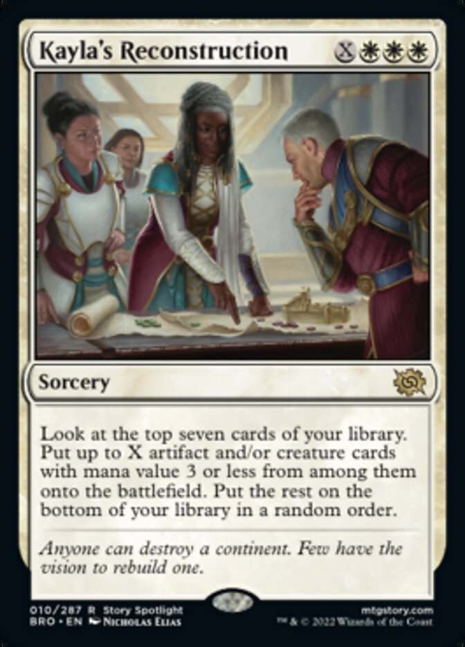 Kayla's Reconstruction (Promo Pack) [The Brothers' War Promos] | Local Legends