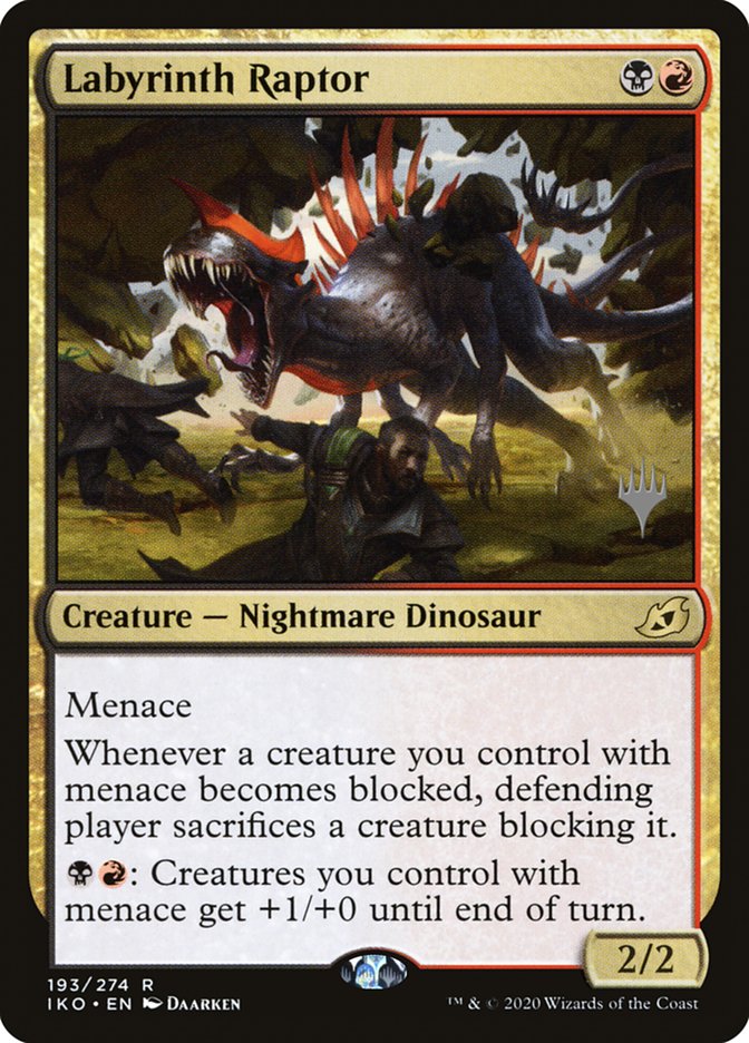 Labyrinth Raptor (Promo Pack) [Ikoria: Lair of Behemoths Promos] | Local Legends