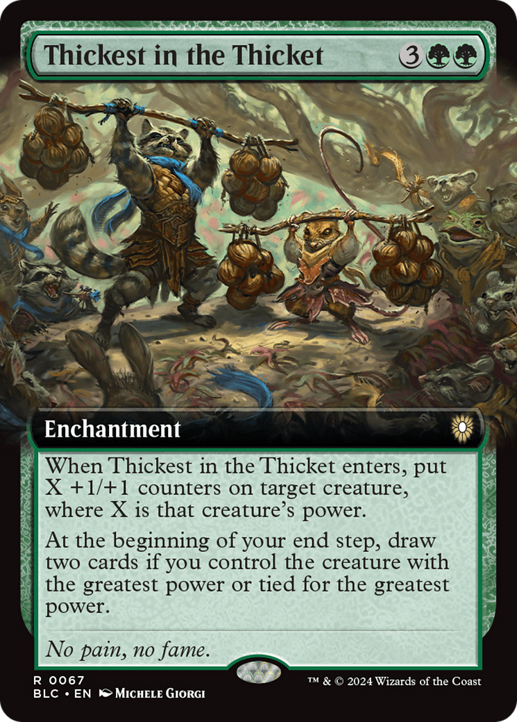 Thickest in the Thicket (Extended Art) [Bloomburrow Commander] | Local Legends