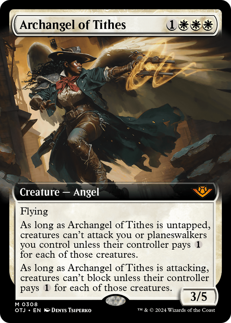 Archangel of Tithes (Extended Art) [Outlaws of Thunder Junction] | Golgari Games