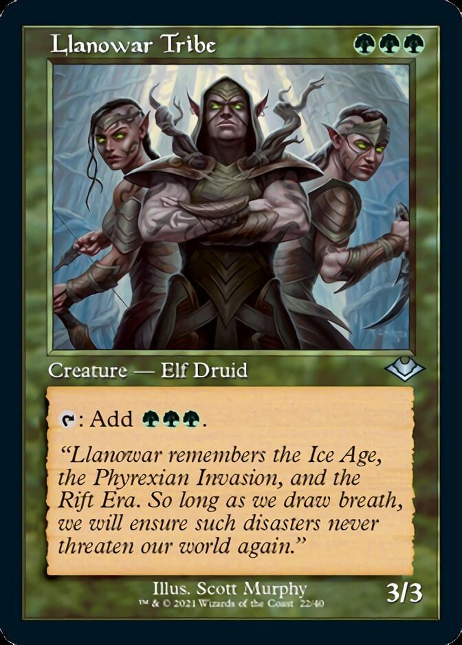 Llanowar Tribe (Retro Foil Etched) [Modern Horizons] | Local Legends