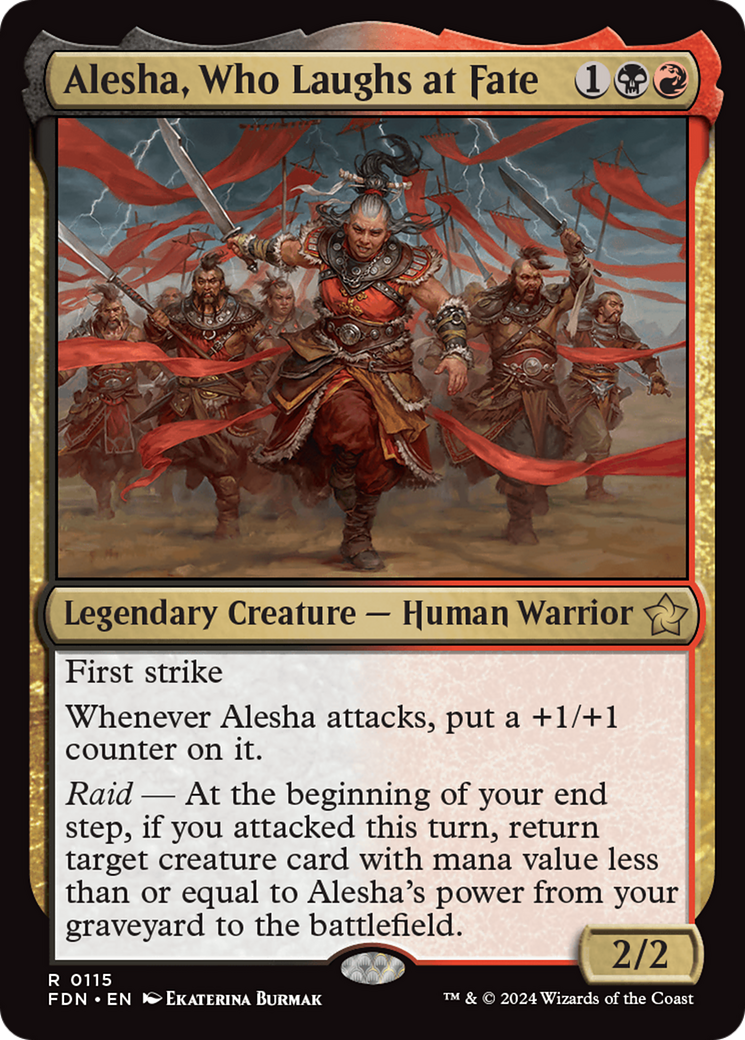 Alesha, Who Laughs at Fate [Foundations] | Golgari Games