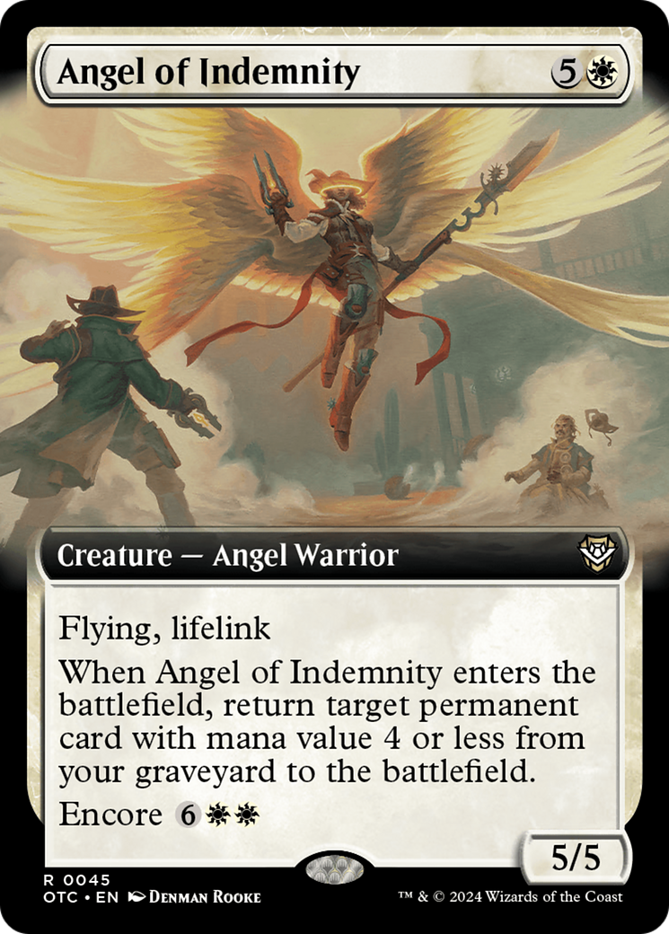 Angel of Indemnity (Extended Art) [Outlaws of Thunder Junction Commander] | Golgari Games