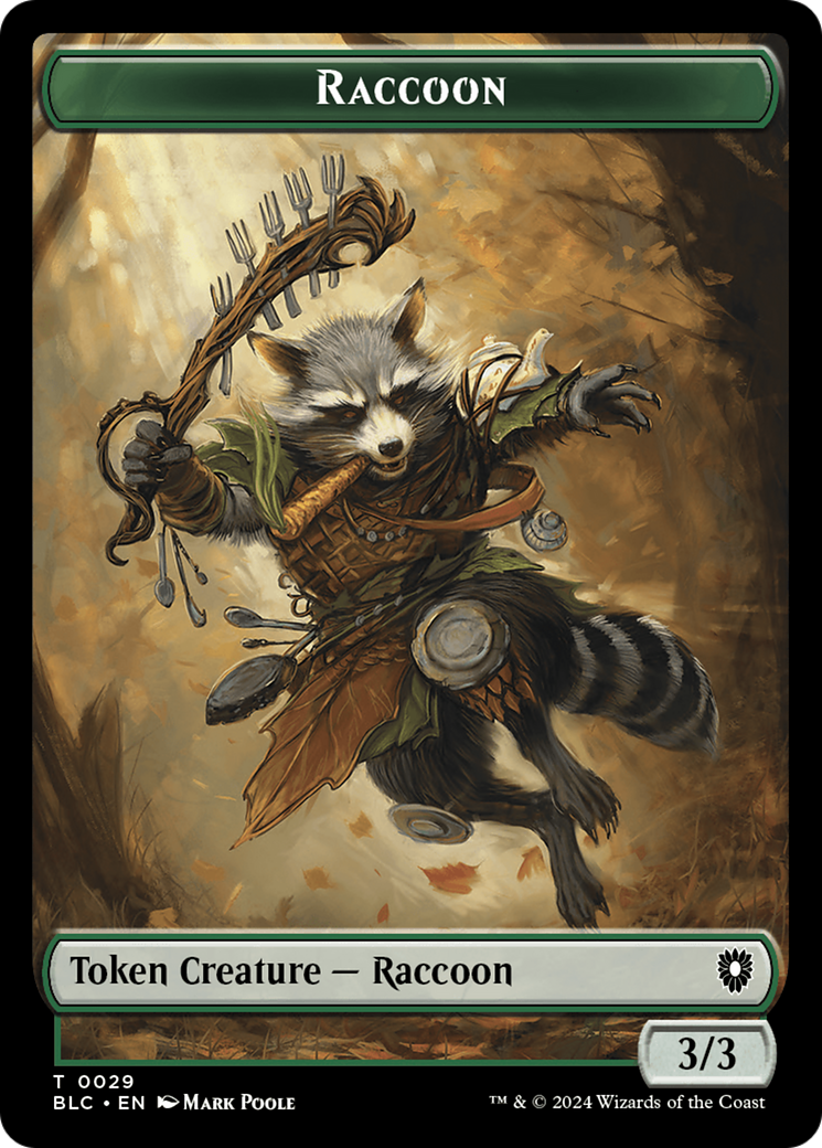 Rat // Raccoon Double-Sided Token [Bloomburrow Commander Tokens] | Golgari Games