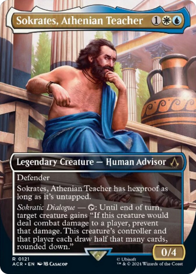 Sokrates, Athenian Teacher (Borderless) [Assassin's Creed] | Golgari Games