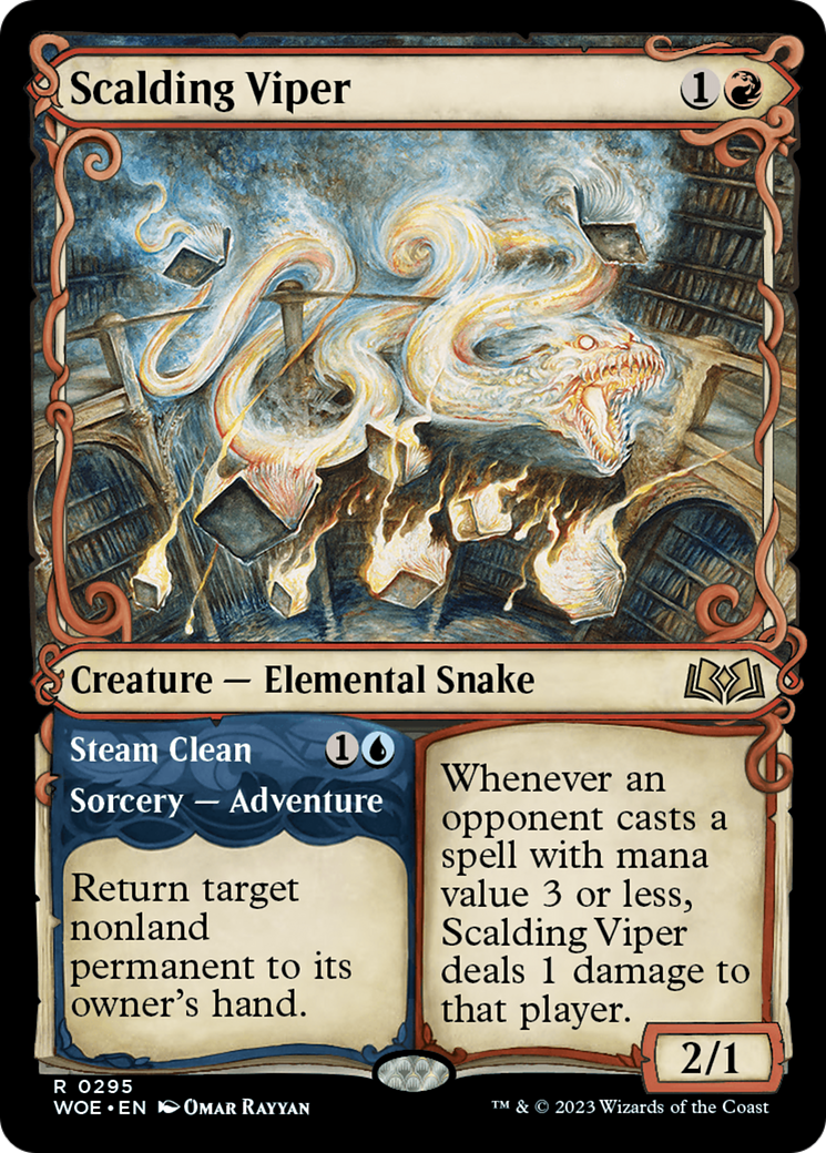 Scalding Viper // Steam Clean (Showcase) [Wilds of Eldraine] | Local Legends