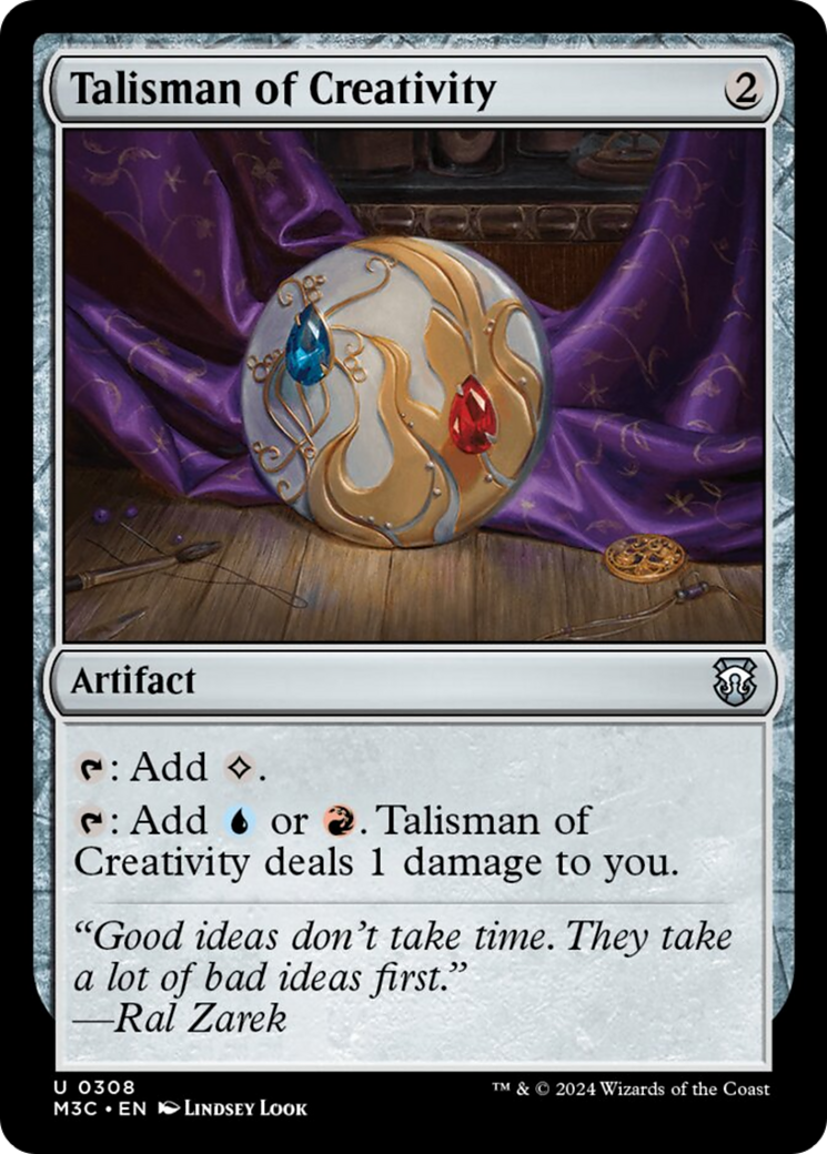 Talisman of Creativity (Ripple Foil) [Modern Horizons 3 Commander] | Local Legends