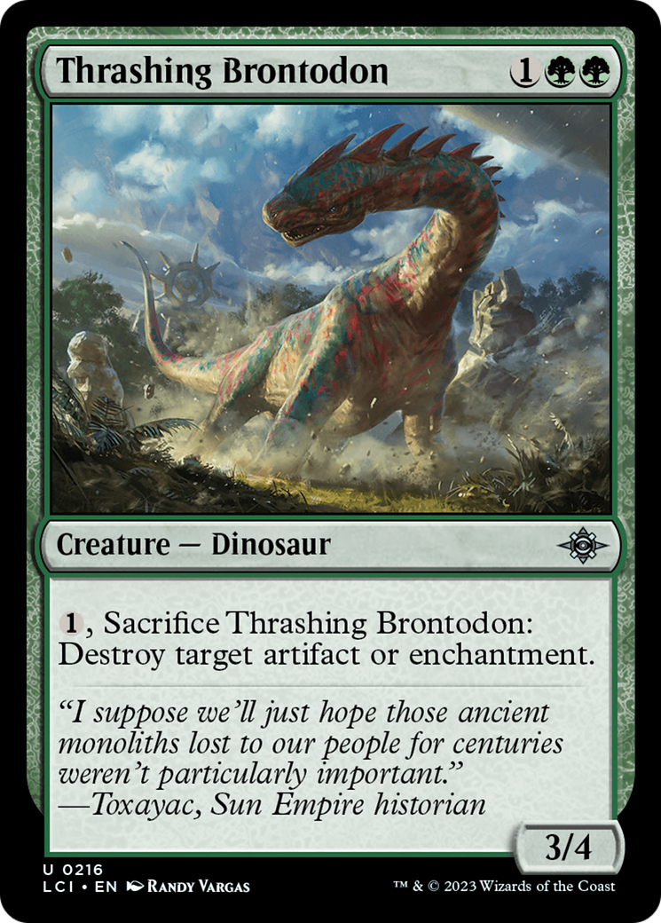 Thrashing Brontodon [The Lost Caverns of Ixalan] | Golgari Games