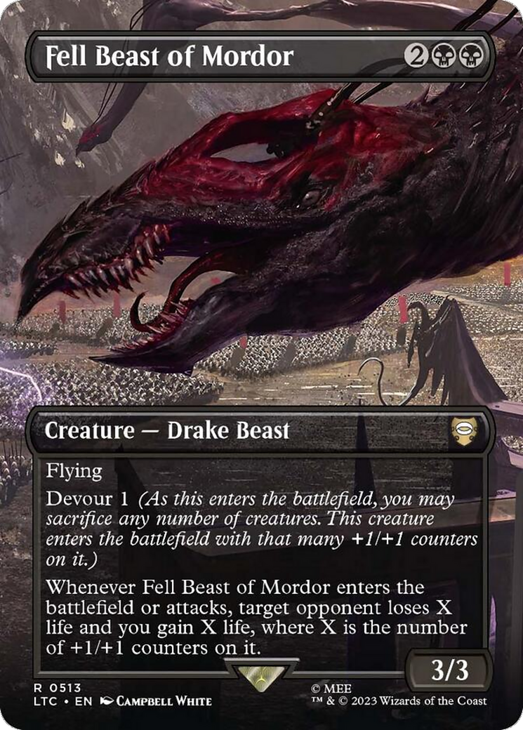 Fell Beast of Mordor (Borderless) [The Lord of the Rings: Tales of Middle-Earth Commander] | Local Legends