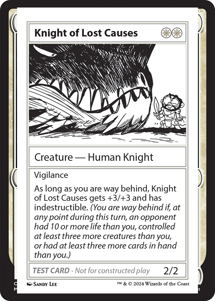 Knight of Lost Causes [Mystery Booster 2 Playtest Cards] | Local Legends