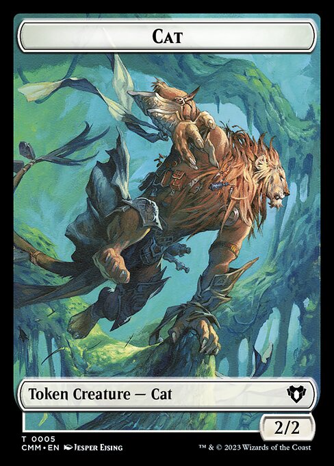 Human Soldier // Cat (0005) Double-Sided Token [Commander Masters Tokens] | Local Legends