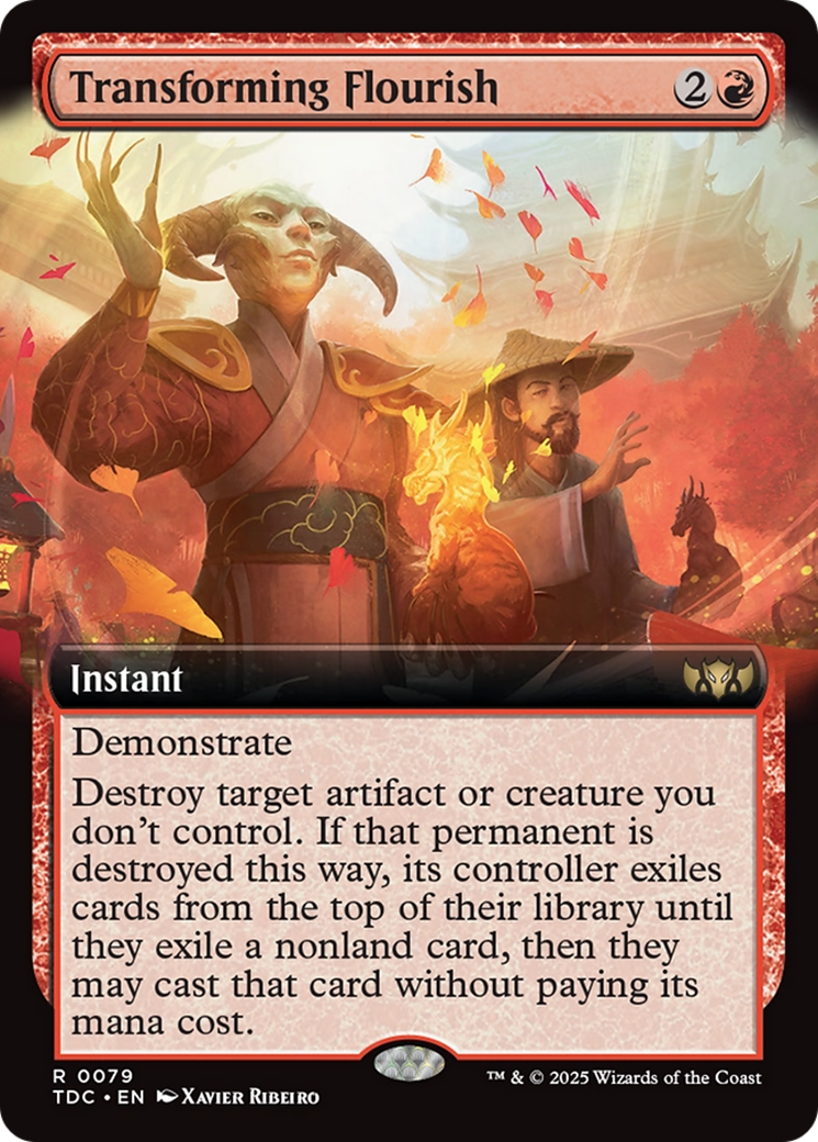Transforming Flourish (Extended Art) [Tarkir: Dragonstorm Commander] | Local Legends
