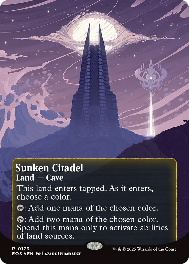 Sunken Citadel (0176) (Borderless) (Galaxy Foil) [Edge of Eternities: Stellar Sights] | Local Legends