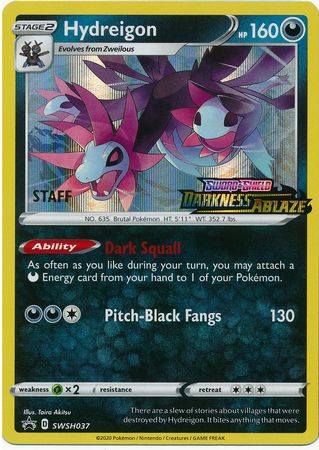 Hydreigon (SWSH037) (Staff Prerelease Promo) [Sword & Shield: Black Star Promos] | Local Legends